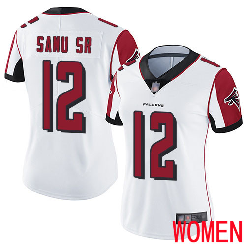 Atlanta Falcons Limited White Women Mohamed Sanu Road Jersey NFL Football #12 Vapor Untouchable->youth nfl jersey->Youth Jersey